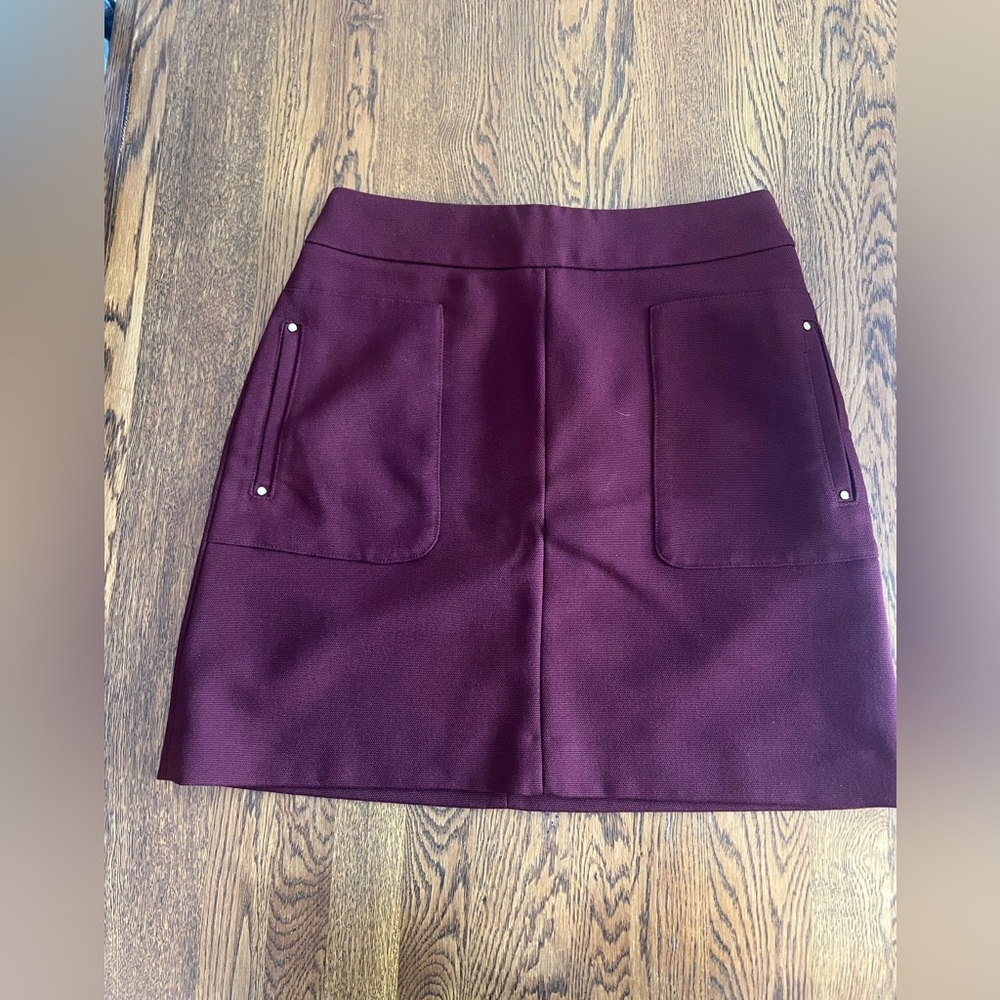 NWOT H&M Mulberry Burgundy Wine Mini Skirt - Size 6 (fits like a 4)